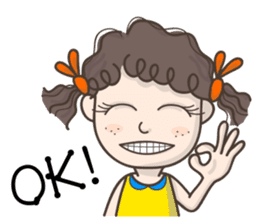 Q-hair girl sticker #11841459
