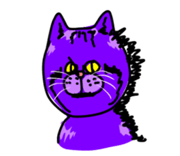 Cat Purple Cat sticker #11842115