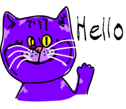 Cat Purple Cat sticker #11842116