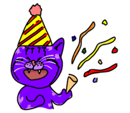 Cat Purple Cat sticker #11842118