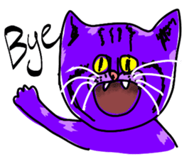 Cat Purple Cat sticker #11842119