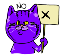 Cat Purple Cat sticker #11842125