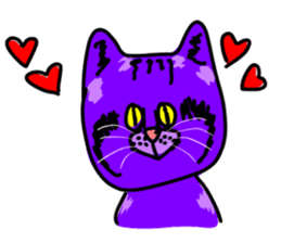 Cat Purple Cat sticker #11842128