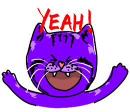 Cat Purple Cat sticker #11842129