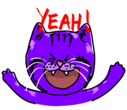 Cat Purple Cat sticker #11842129