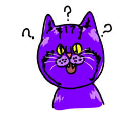 Cat Purple Cat sticker #11842131