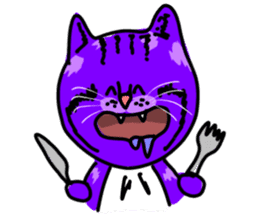 Cat Purple Cat sticker #11842134