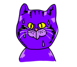 Cat Purple Cat sticker #11842135