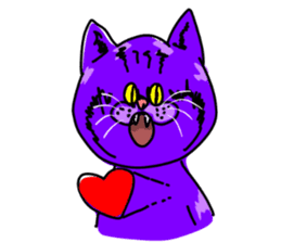 Cat Purple Cat sticker #11842137