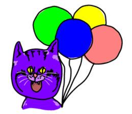 Cat Purple Cat sticker #11842138