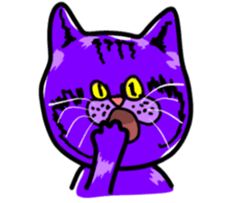 Cat Purple Cat sticker #11842140