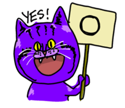 Cat Purple Cat sticker #11842144