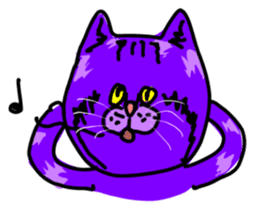 Cat Purple Cat sticker #11842148