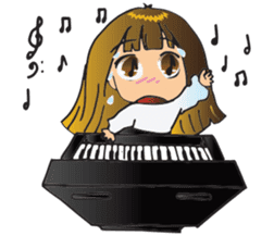 Little Miss Pianist sticker #11842374