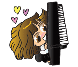 Little Miss Pianist sticker #11842377