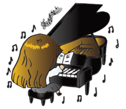 Little Miss Pianist sticker #11842379