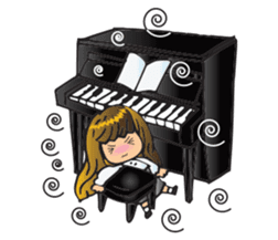 Little Miss Pianist sticker #11842395