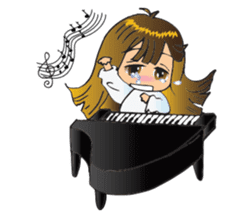 Little Miss Pianist sticker #11842401