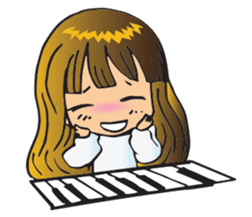 Little Miss Pianist sticker #11842405