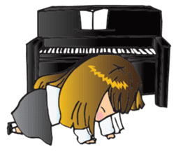 Little Miss Pianist sticker #11842406