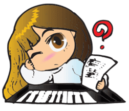Little Miss Pianist sticker #11842411