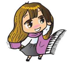 Little Miss Pianist sticker #11842412