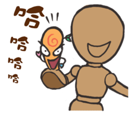 puppet and forefinger sticker #11843049