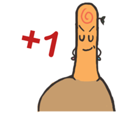 puppet and forefinger sticker #11843060