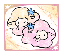 Pastel sheep sticker #11843364