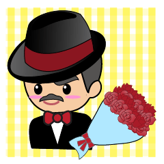 Cute gentleman with mustache