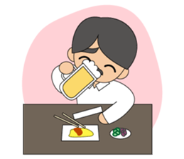 Cute gentleman with mustache sticker #11843911