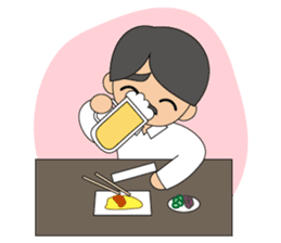 Cute gentleman with mustache sticker #11843911