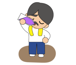 Cute gentleman with mustache sticker #11843915