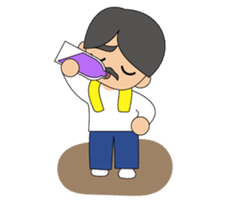 Cute gentleman with mustache sticker #11843915