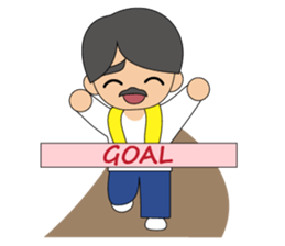 Cute gentleman with mustache sticker #11843917