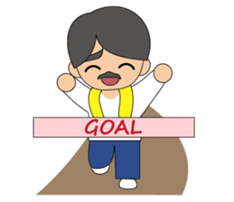 Cute gentleman with mustache sticker #11843917