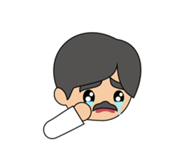 Cute gentleman with mustache sticker #11843921