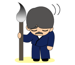 Cute gentleman with mustache sticker #11843922