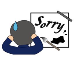 Cute gentleman with mustache sticker #11843924