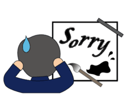 Cute gentleman with mustache sticker #11843924