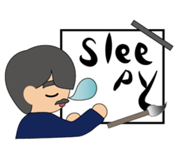 Cute gentleman with mustache sticker #11843925