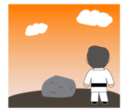 Cute gentleman with mustache sticker #11843934