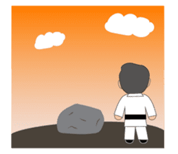 Cute gentleman with mustache sticker #11843934