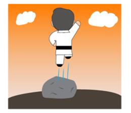 Cute gentleman with mustache sticker #11843936