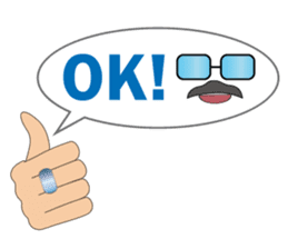 Cute gentleman with mustache sticker #11843938