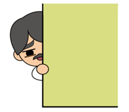 Cute gentleman with mustache sticker #11843939