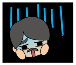 Cute gentleman with mustache sticker #11843940