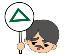 Cute gentleman with mustache sticker #11843944