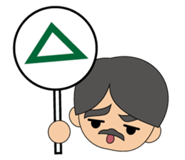 Cute gentleman with mustache sticker #11843944