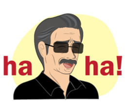 Cute gentleman with mustache sticker #11843947